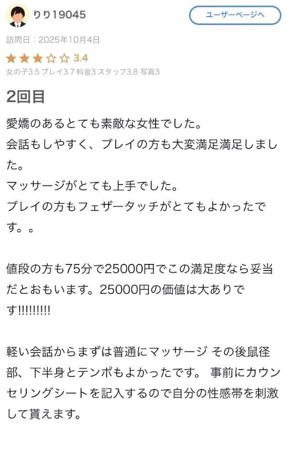 【お礼写メ日記】