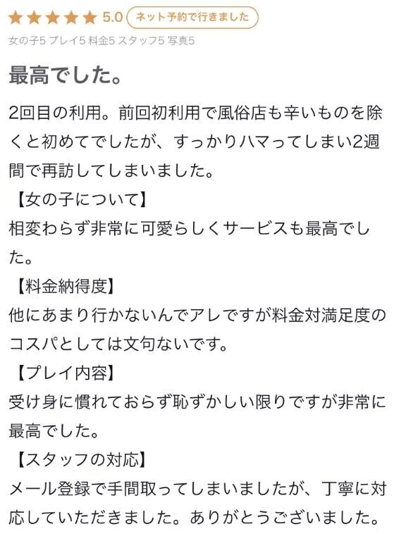 【お礼写メ日記】