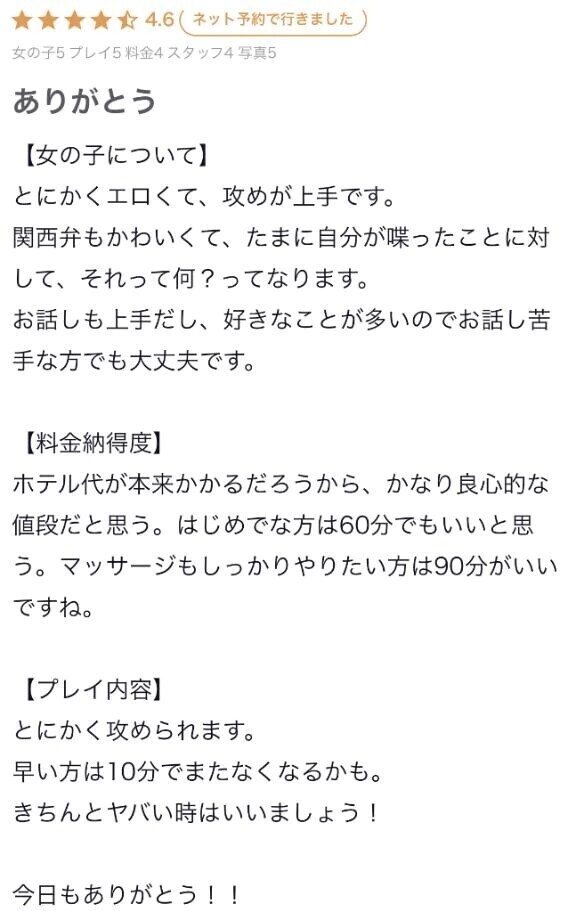 【お礼写メ日記】