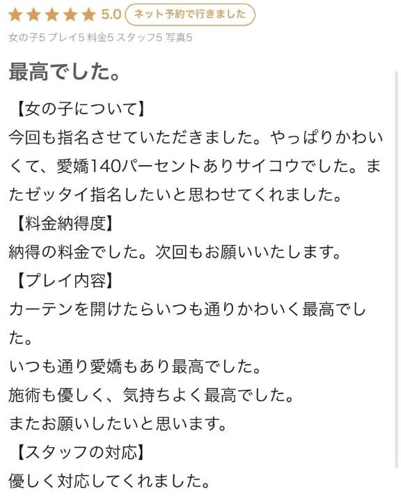 【お礼写メ日記】