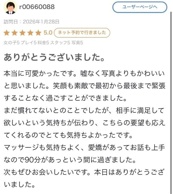 【お礼写メ日記】