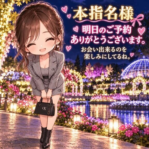 本指名様、明日のご予約ありがとうございます。