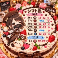 来週シフト表(10/26～11/1)