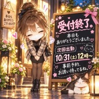 受付終了。ありがとうございました。
