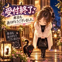 受付終了。明日12時～