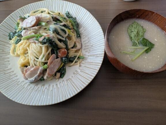 クリームパスタ?