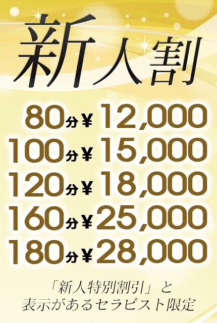 本日出勤日・新人割最終日