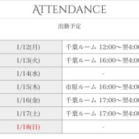 今週のシフトです