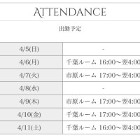 今週のシフトです