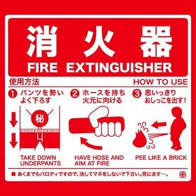 火事になった時はこちらの消火法でお願いします(  -?ω-? )
