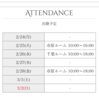 今週の出勤予定です♬
