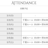 今週のシフトです