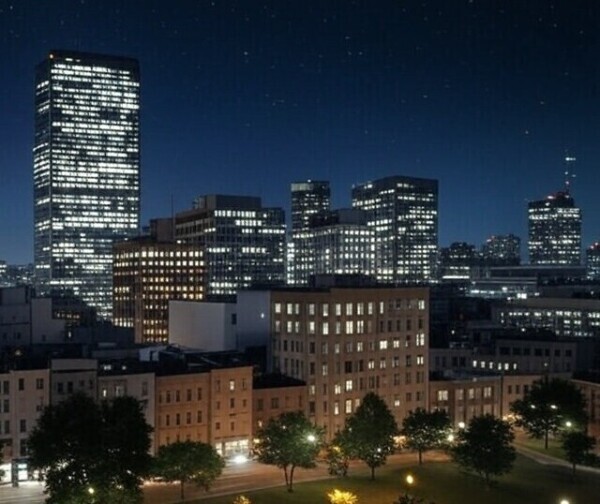 すっかり夜・・・