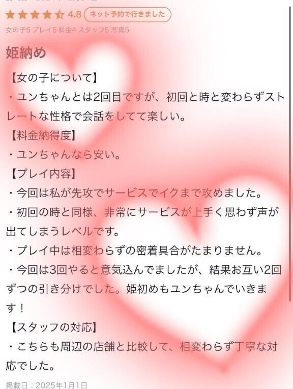 【お礼写メ日記】