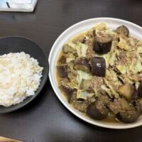 キャベツと茄子の味噌炒め🍆💕