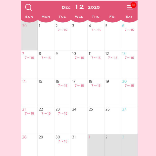 ♡１２月出勤予定♡