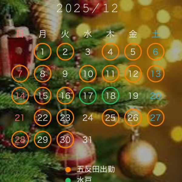 💓12月の予定です💓
