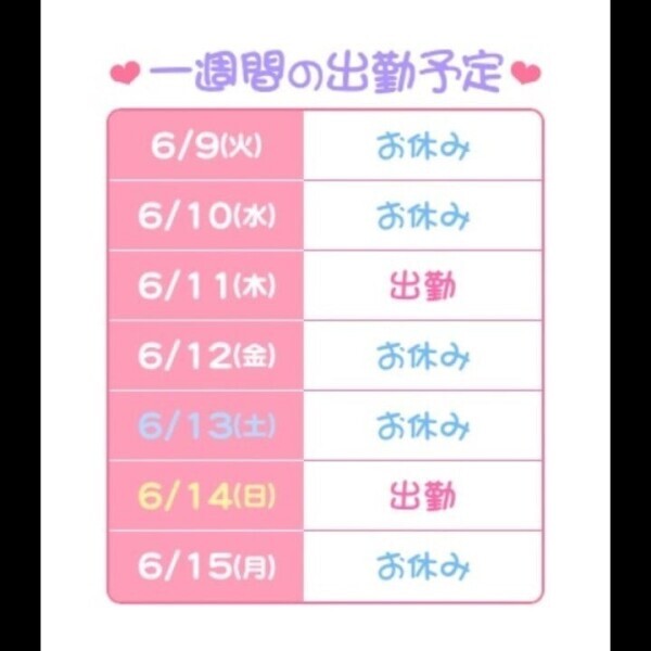 スケジュール🗓