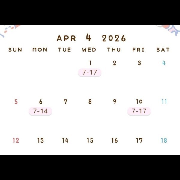 ４月と３月後半予定！！（＾ν＾）です