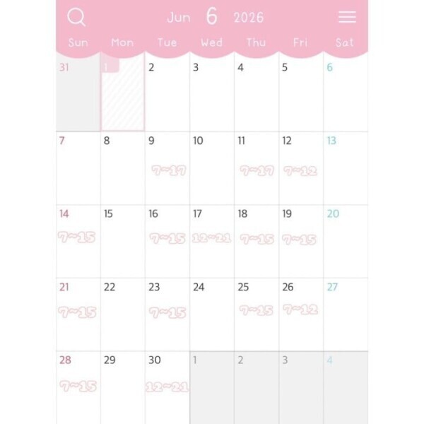 6月後半の出勤日🗓