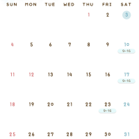 1月出勤予定🐰