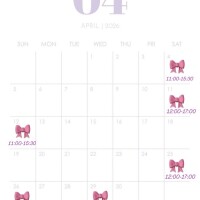4月の予定ദ്ദി＞ᴗ＜)🎀✧