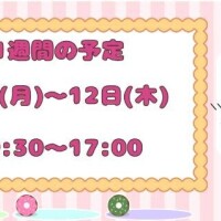 明日からの予定！