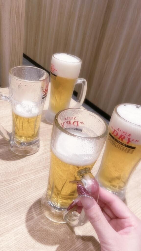 営業後締めビール?