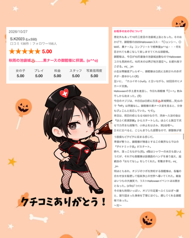 口コミありがとう！