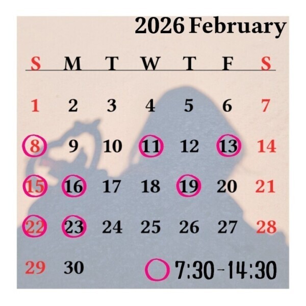 【2月後半の予定🔔】