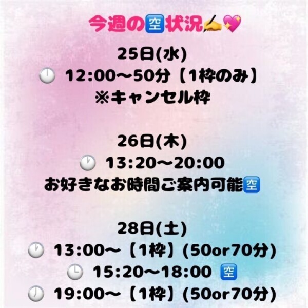 キャンセル出ました🙇‍♀️💡今週の🈳状況✍️💖