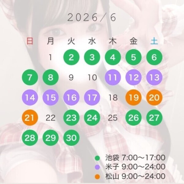 6月の予定だょー