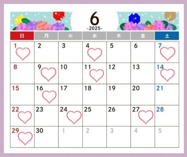 6月の予定