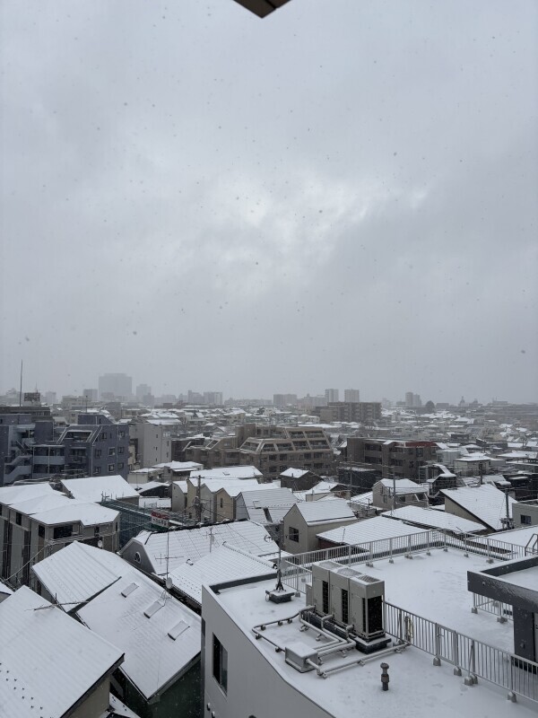 雪が溶ける〜😥