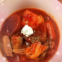 ボルシチ、ボルハチ、、もろきゅう、、？うな重！