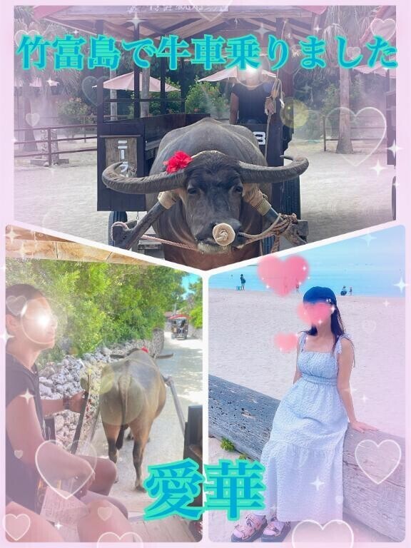竹富島で牛車乗りました♪