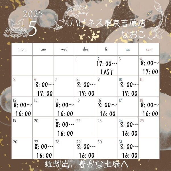 5月の予定