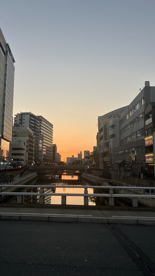 中洲の夕焼け