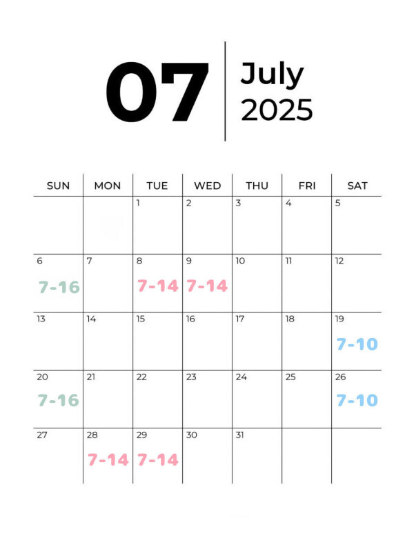 ?7月の予定?