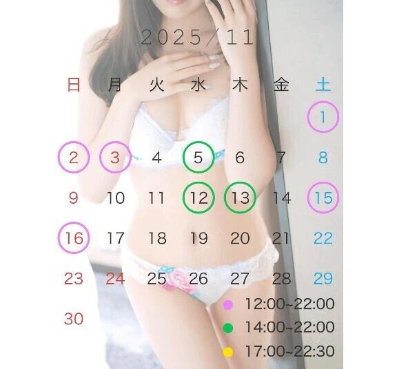 🤍 11月前半の予定表🗒️♡