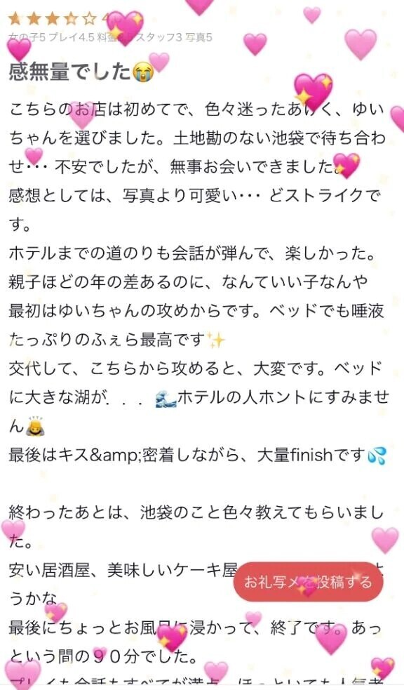 【お礼写メ日記】