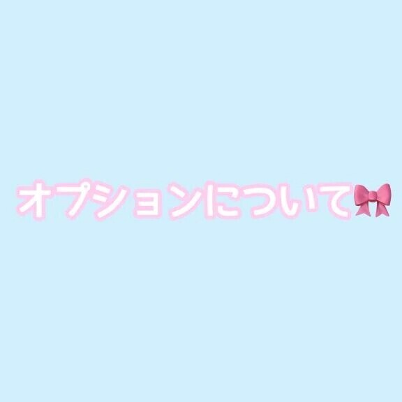 🩵オプションについて🎀