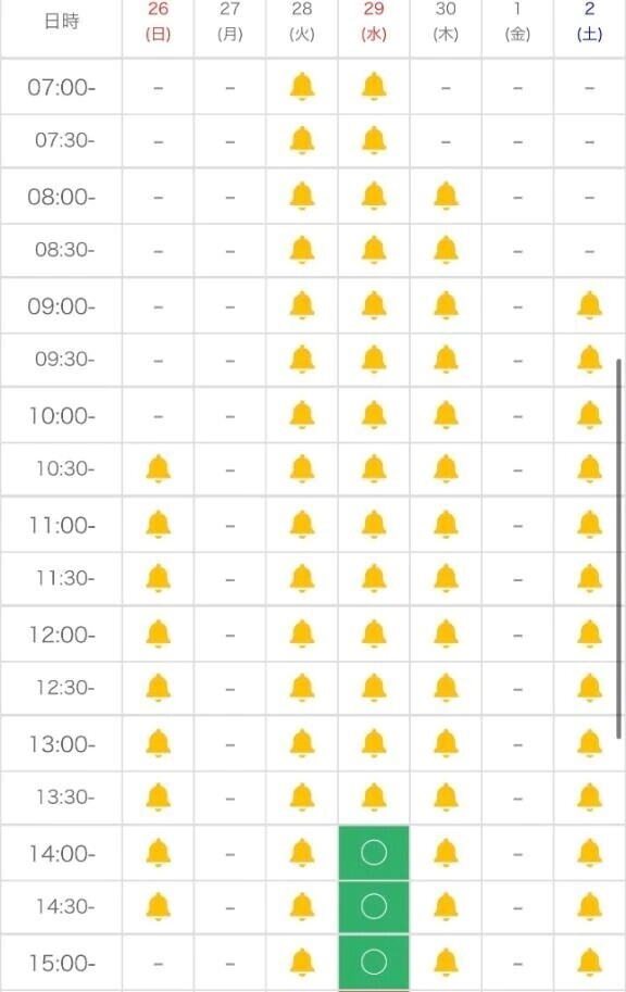キャンセル発生⚠️︎💕︎︎