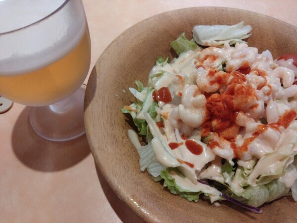 珍しくほろ酔い