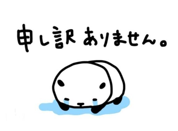 申し訳ありません