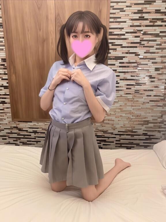 ひざ立ちでドキドキ🩶👟🛒グレー制服のクロちゃん