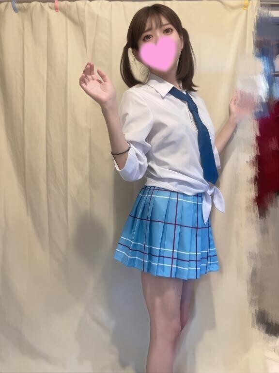 青チェック×白シャツ、似合ってますかっ？🐼💙