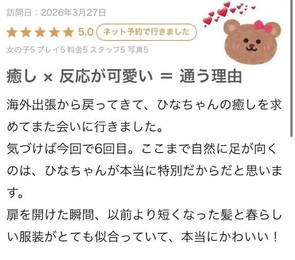 【お礼写メ日記】