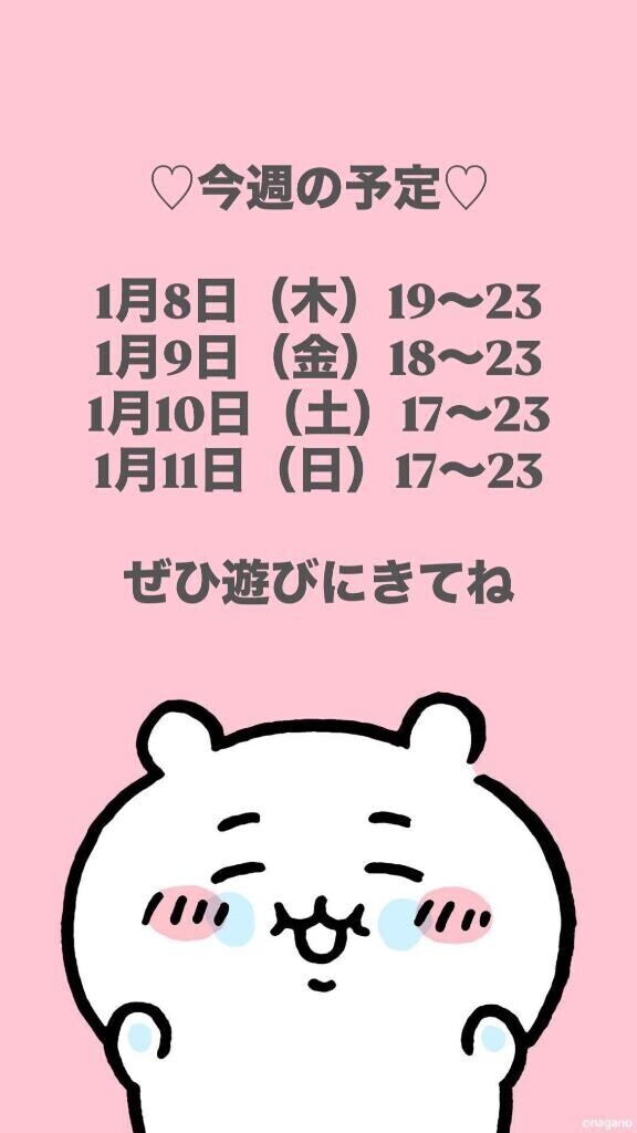 今週の予定