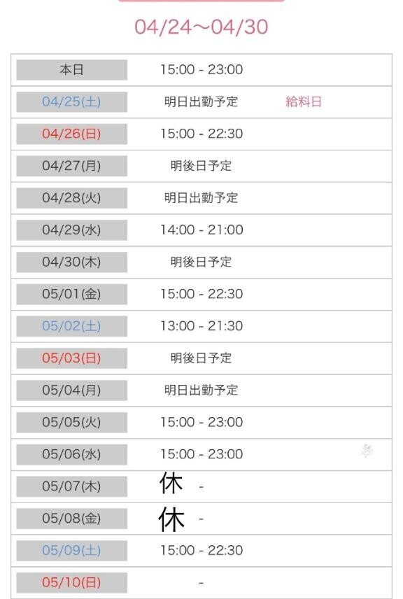 予定だよ